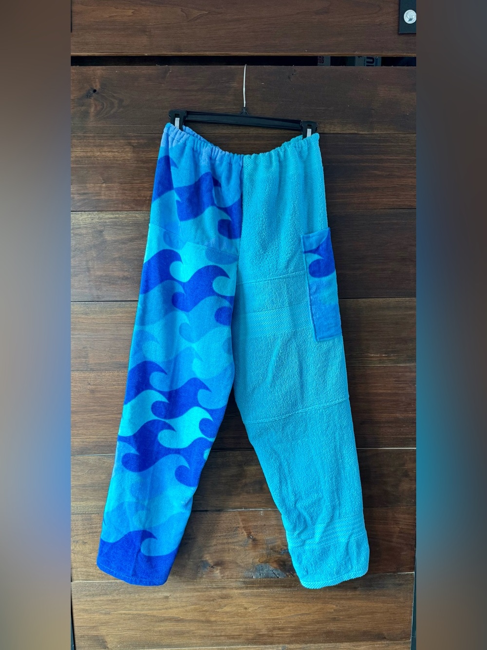 Towel pants blue waves